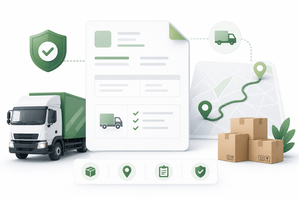 transporte de mercancías con validación logística y documento digital de carta porte en sistema fiscal mexicano